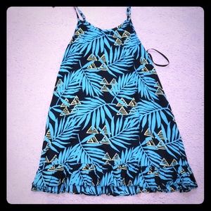Women's teal and black summer dress